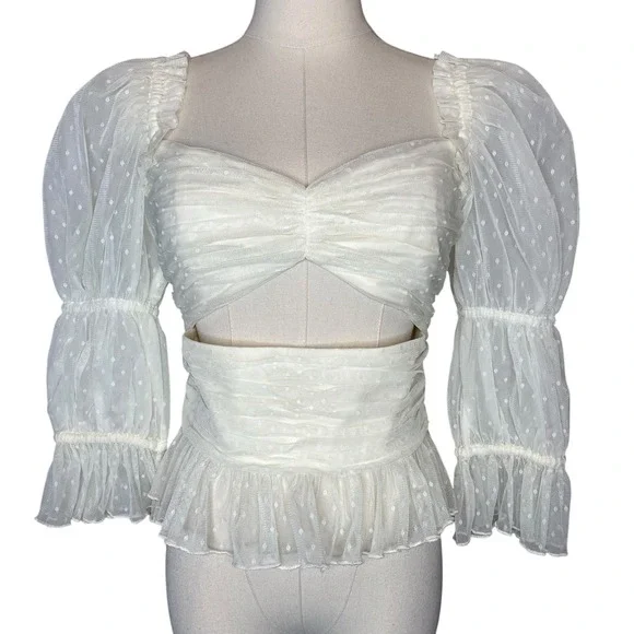 LPA Dolores Top Ivory Cream size Small - Picture 2 of 5